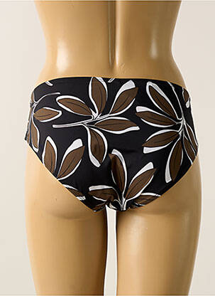Bas de maillot de bain imprimé fantaisie culotte noir AUBABE femme