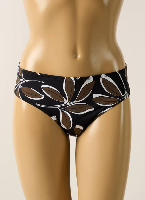 Bas de maillot de bain imprimé fantaisie culotte noir AUBABE femme