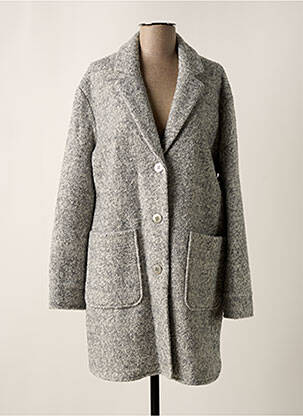 Manteau long coupe droite sans capuche gris HEINE femme