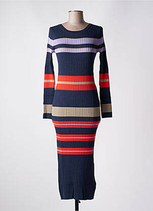 Robe longue manches longues manches longues bleu ESPRIT femme