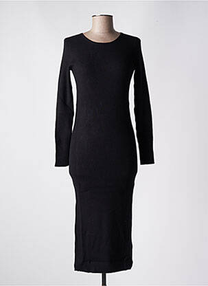 Robe mi-longue manches longues manches longues noir EDC femme