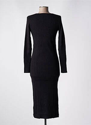 Robe mi-longue manches longues manches longues noir EDC femme