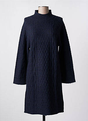 Robe pull coupe droite manches longues bleu ESPRIT femme