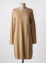 Robe pull coupe droite manches longues beige ESPRIT femme