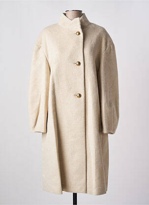 Manteau court coupe droite sans capuche beige HEINE femme