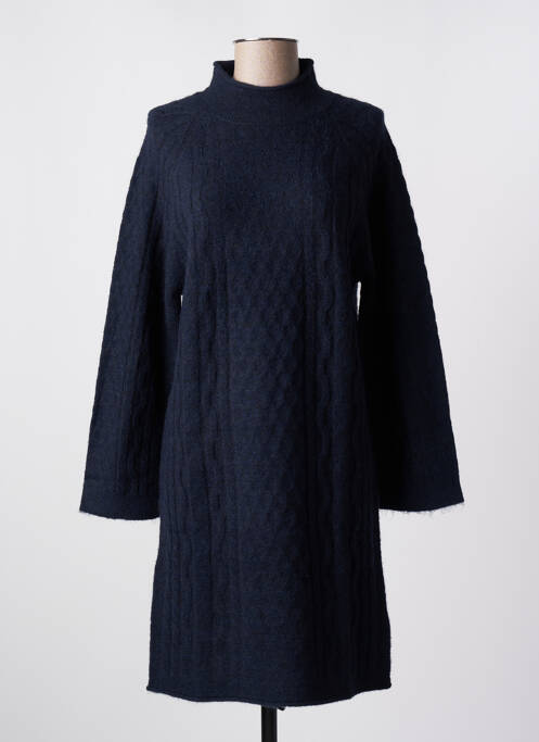 Robe pull coupe droite manches longues bleu ESPRIT femme