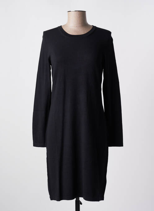 Robe pull coupe droite manches longues noir ESPRIT femme
