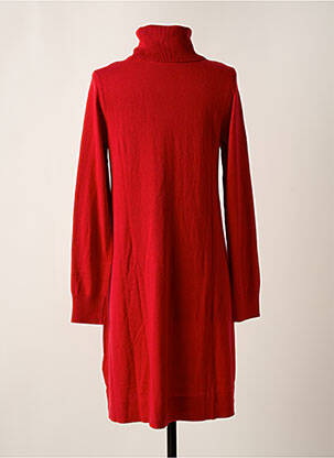 Robe pull coupe droite manches longues rouge EDC BY ESPRIT femme