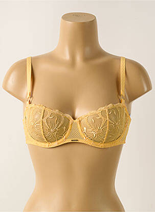 Soutien-gorge légère et transparente haut soutien-gorge emboitant jaune CHANTELLE femme