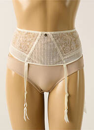 Guêpière/porte-jarretelle effet matière satinée beige CHANTELLE femme
