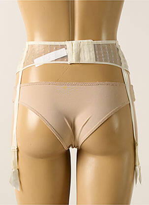 Guêpière/porte-jarretelle effet matière satinée beige CHANTELLE femme