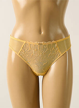 Culotte effet matière satinée jaune CHANTELLE femme