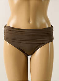 Bas de maillot de bain effet matière satinée culotte vert AUBADE femme