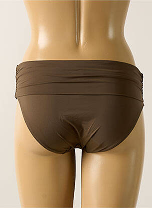 Bas de maillot de bain effet matière satinée culotte vert AUBADE femme