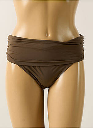 Bas de maillot de bain effet matière satinée culotte vert AUBADE femme