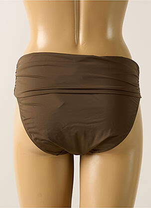 Bas de maillot de bain effet matière satinée culotte vert AUBADE femme