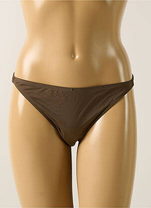 Bas de maillot de bain effet matière satinée culotte vert AUBADE femme