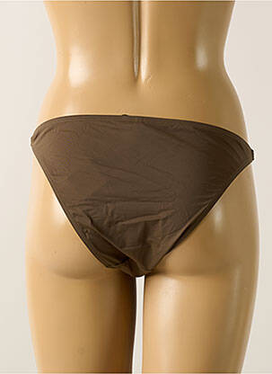 Bas de maillot de bain effet matière satinée culotte vert AUBADE femme