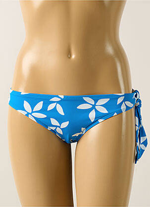 Bas de maillot de bain imprimé fleurs culotte bleu AUBADE femme