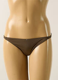 Bas de maillot de bain effet matière satinée culotte vert AUBADE femme