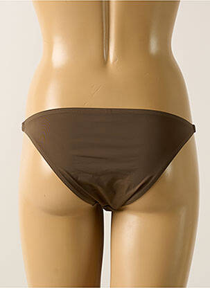 Bas de maillot de bain effet matière satinée culotte vert AUBADE femme