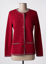 Gilet manches longues rouge ELEANE pour femme seconde vue