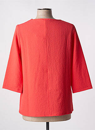 Blouse manches 3/4 manches 3/4 rouge ELEANE femme
