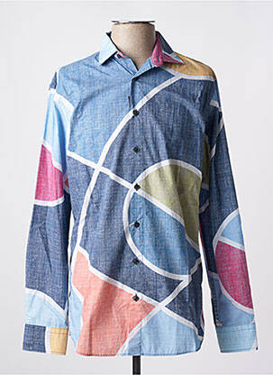 Chemise manches longues manches longues bleu OLYMP homme