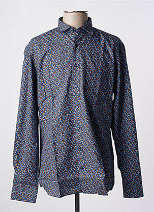 Chemise manches longues bleu MARVELIS pour homme