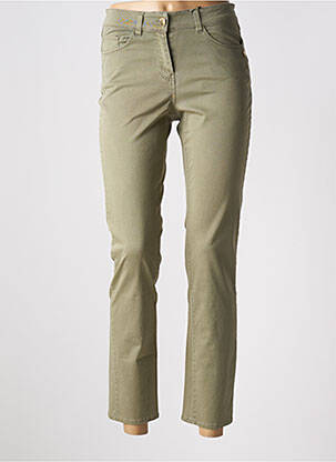 Pantalon 7/8 poches vert ÉTYMOLOGIE femme