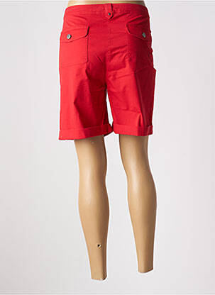 Bermuda coupe droite rouge FELINO femme