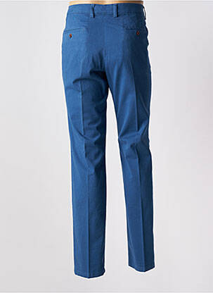 Pantalon slim fermeture zippée sous rabat boutonné bleu GIANNI MARCO homme