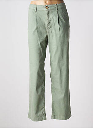 Pantalon droit vert KANOPE pour femme