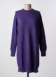 Robe mi-longue manches longues manches longues violet EDC femme