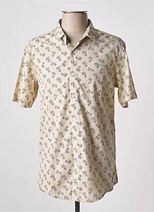 Chemise manches courtes imprimé fantaisie beige LEE COOPER homme