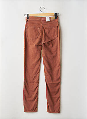 Pantalon droit stretch taille haute marron KANOPE femme