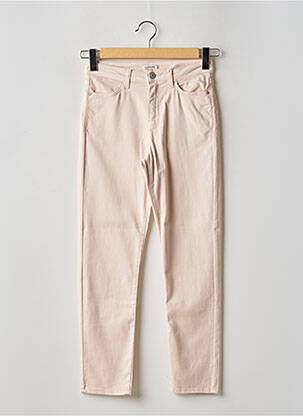 Pantalon 7/8 taille haute taille haute rose KANOPE femme