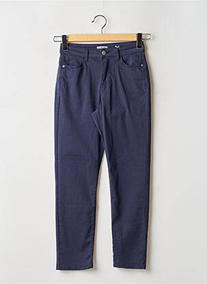 Pantalon 7/8 taille haute taille haute bleu KANOPE femme
