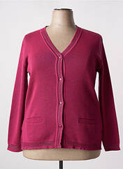 Gilet manches longues rose ELEANE pour femme seconde vue