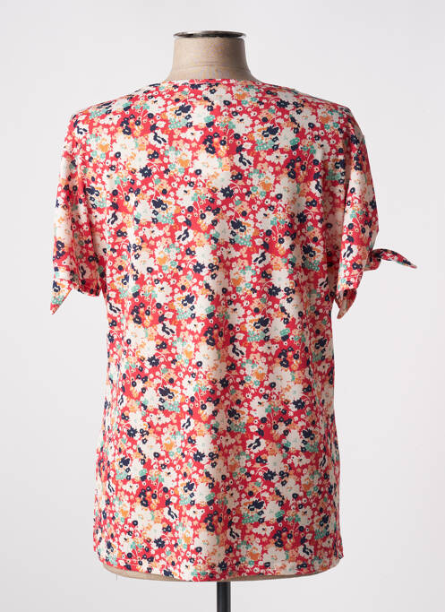 Top stretch manches courtes rouge RENATTO BENE femme