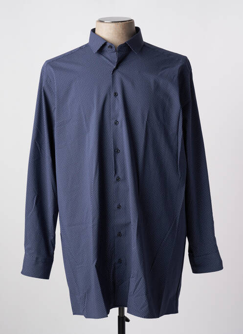 Chemise manches longues bleu MARVELIS pour homme