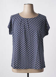 Top imprimé fantaisie manches courtes bleu SHEEGO femme