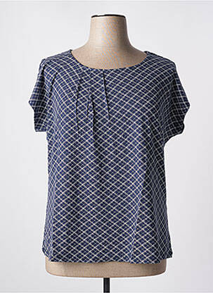 Top imprimé fantaisie manches courtes bleu SHEEGO femme