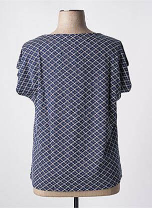 Top imprimé fantaisie manches courtes bleu SHEEGO femme