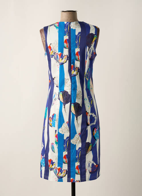 Robe mi-longue bleu FRANCE RIVOIRE pour femme