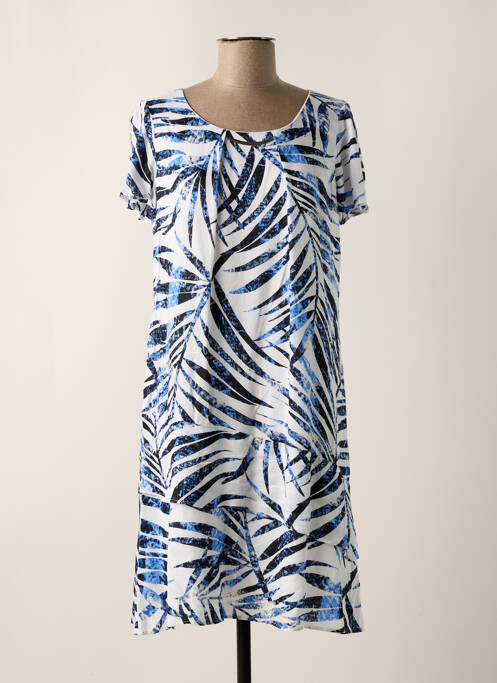 Robe mi-longue bleu PAUSE CAFE pour femme