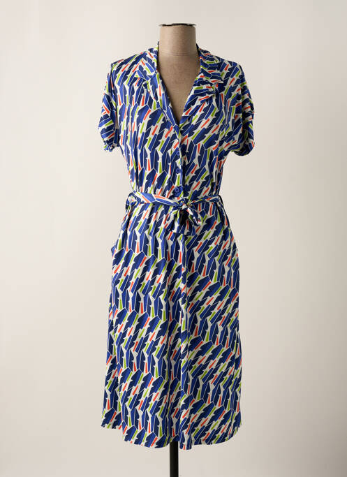 Robe mi-longue bleu SCORZZO pour femme