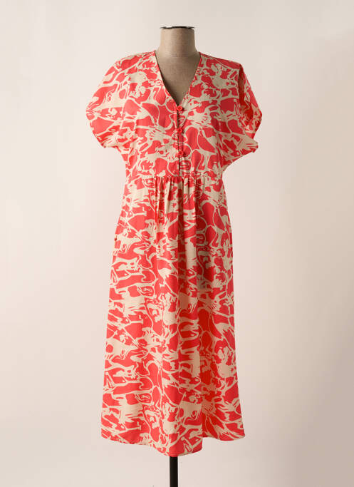 Robe mi-longue rouge SCORZZO pour femme