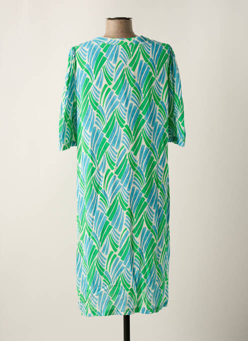 Robe mi-longue vert SIGNE NATURE pour femme