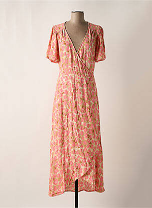 Robe longue manches courtes manches courtes rose FABIENNE CHAPOT femme